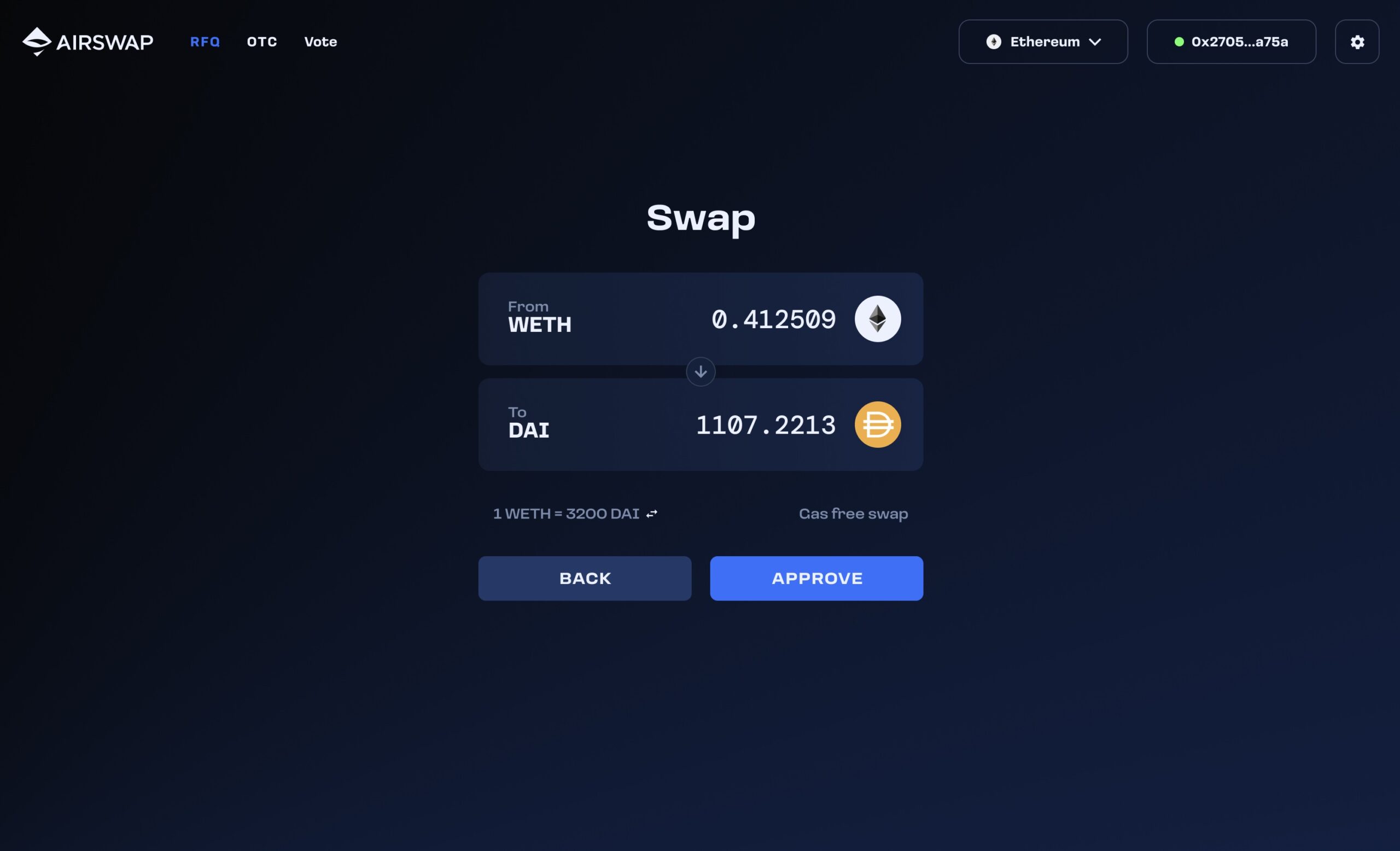 DEX-redeesign-bento-1.1 Bento-style layout showcasing the redesigned AirSwap DEX interface, including swap screens, wallet connection, transaction review, and confirmation flows, designed in 2024.